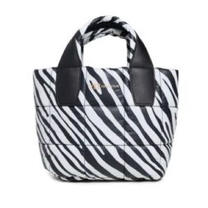 VEE COLLECTIVE Women's Black Porter Tote Mini Bag Handbag Crossbody, Zebra Print
